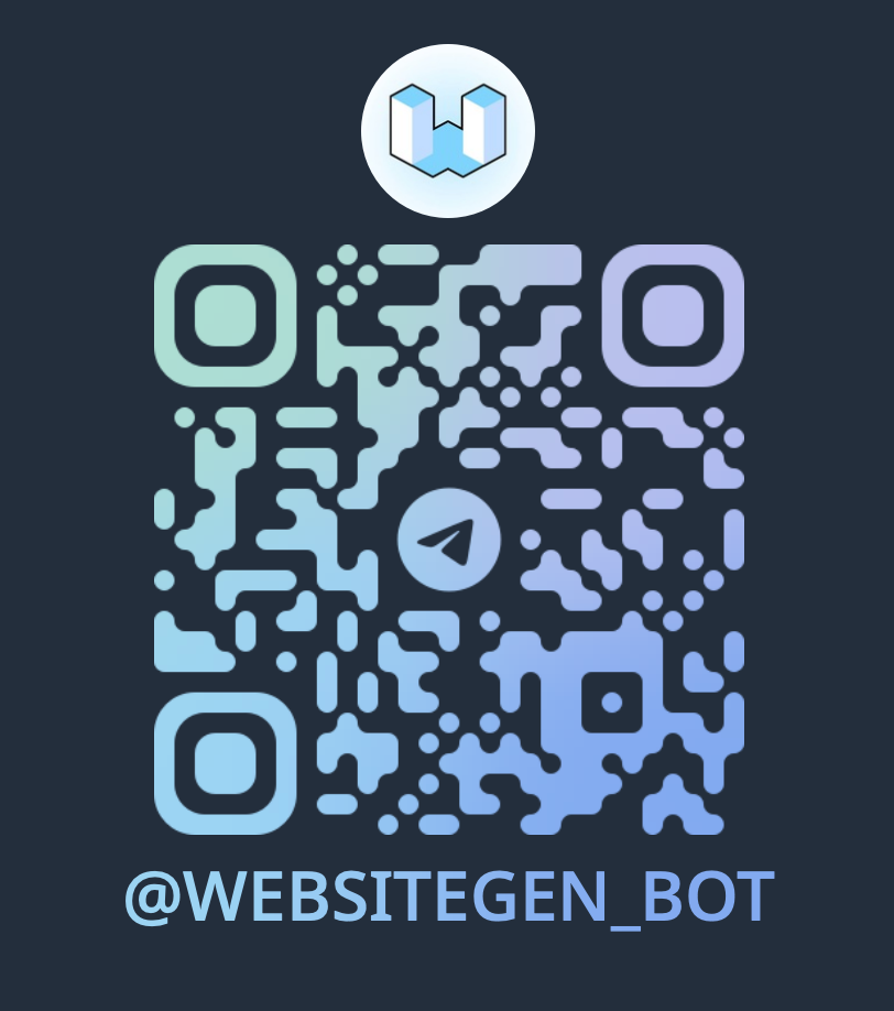 Escanea para abrir el bot de WebsiteGen en Telegram